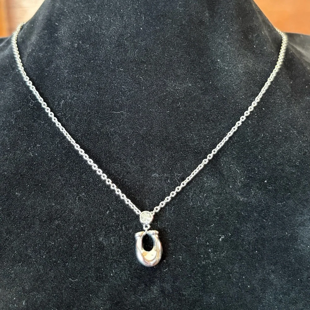 Coach Signature Crystal Silver-Toned Necklace